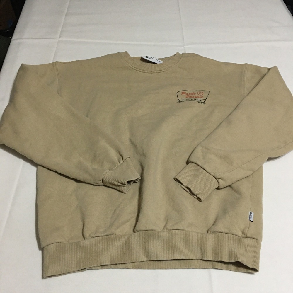 Parks Project Sweatshirt Small Tan Graphic Welcome National Parks